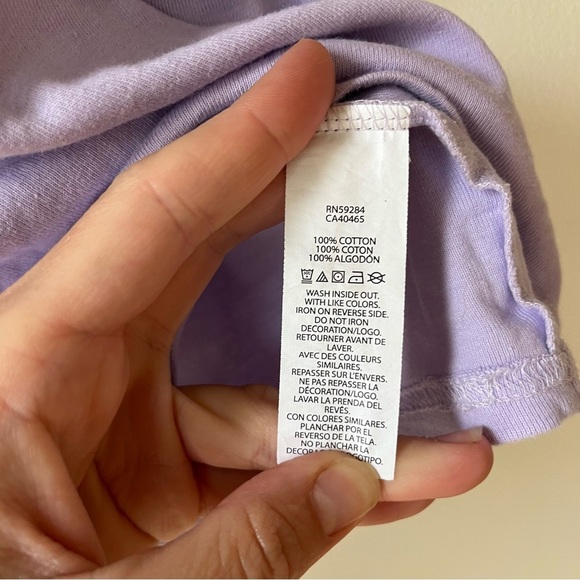 🌼 5/$25 PJ Place Girls Easter Pajama Top Peeps Graphic Tee Purple Bunny Size 14 - Picture 7 of 7